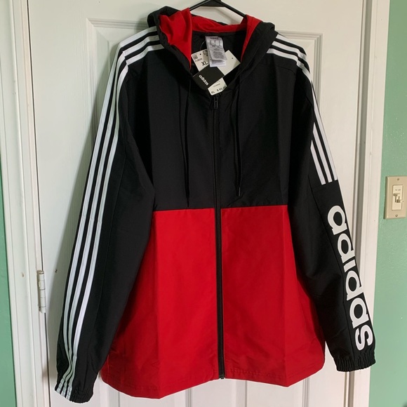 Adidas Windbreaker with Hoodie, New - Picture 2 of 7